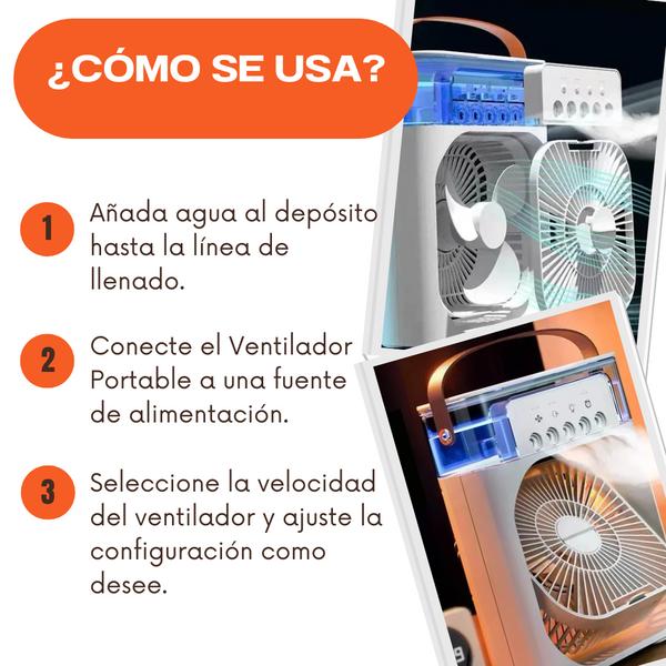 🌬️ VENTILADOR HUMIFICADOR 3 EN 1 ❄️