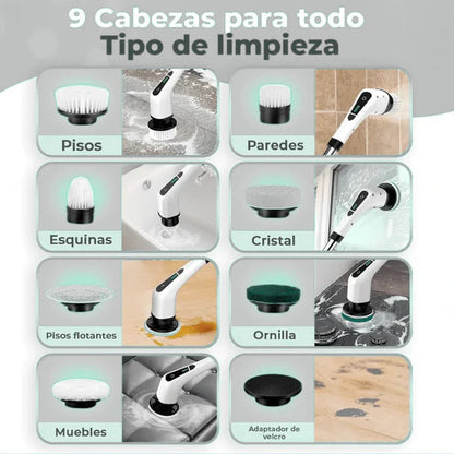 Cepillo Eléctrico de Limpieza Inalámbrico 9 en 1